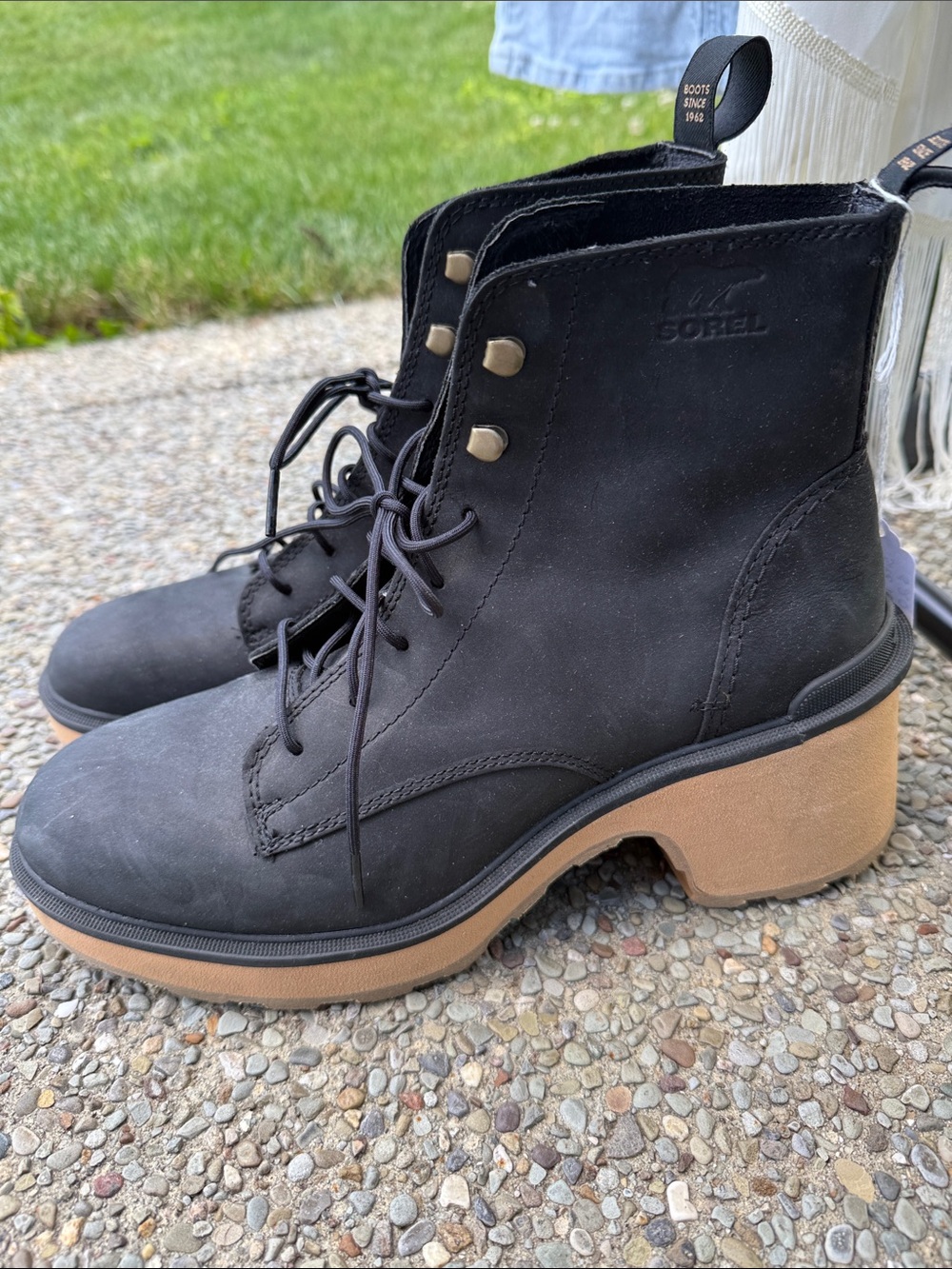 Sorel Black High Line Lace-Up Ankle Boots - Picture 2 of 4